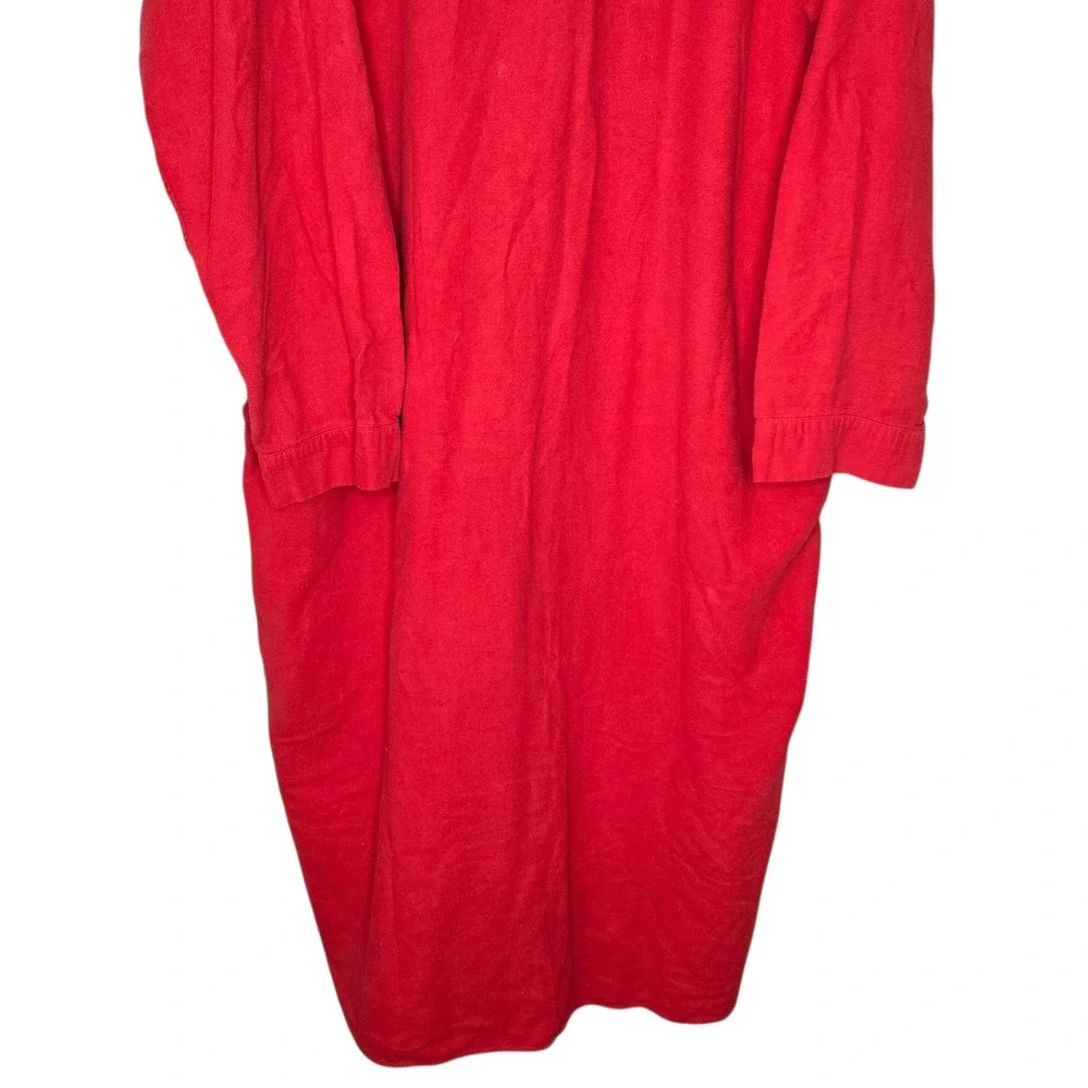 Brooks Brothers Red Cotton Flannel Night Shirt Size Large Made In USA Oversized